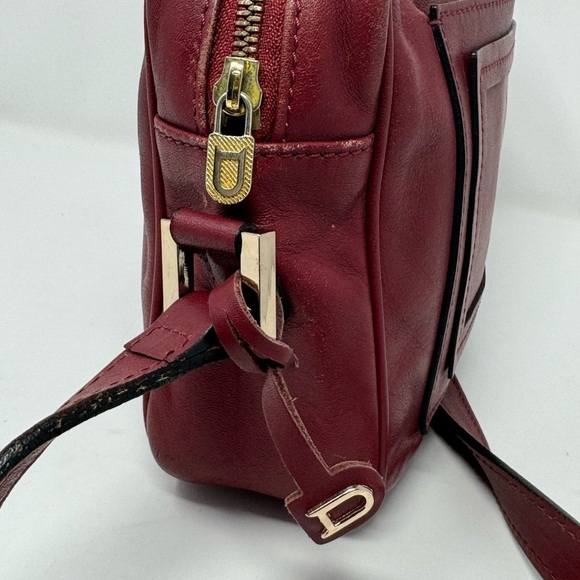 Delvaux Burgundy Leather Logo Crossbody Bag – Rare Vintage, Authentic - Picture 9 of 10